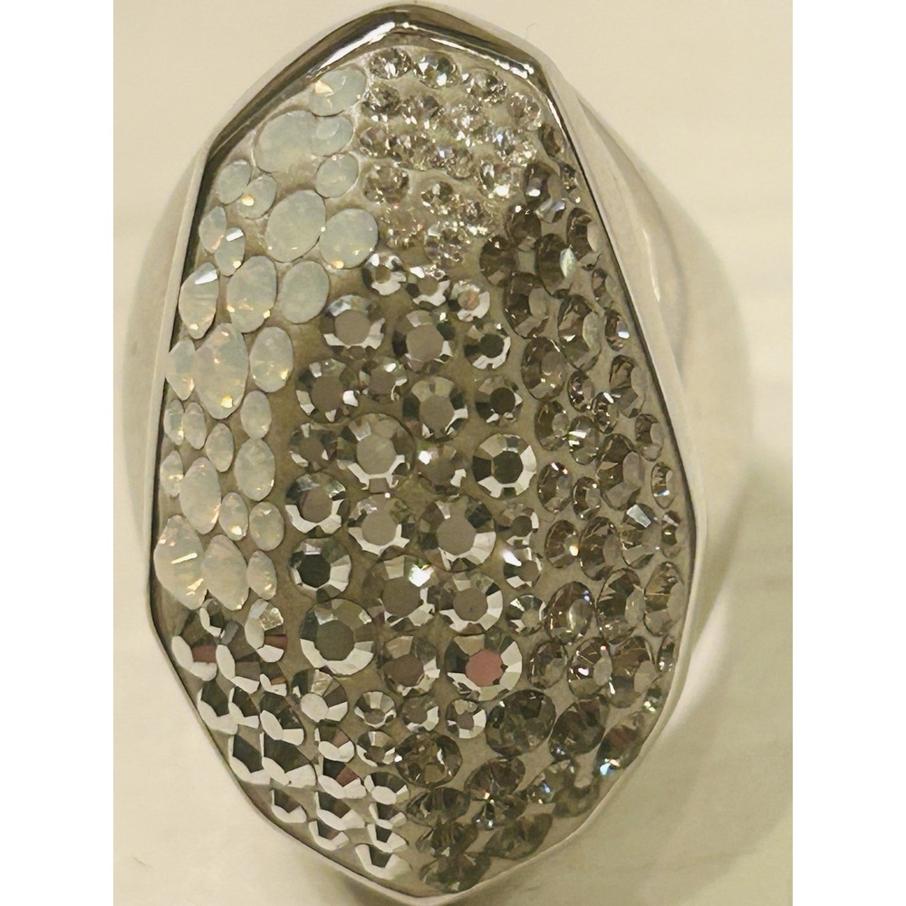 SWAROVSKI Kinshasa Ring Multi Crystal Rhodium Plated Unisex Statement Retired 58